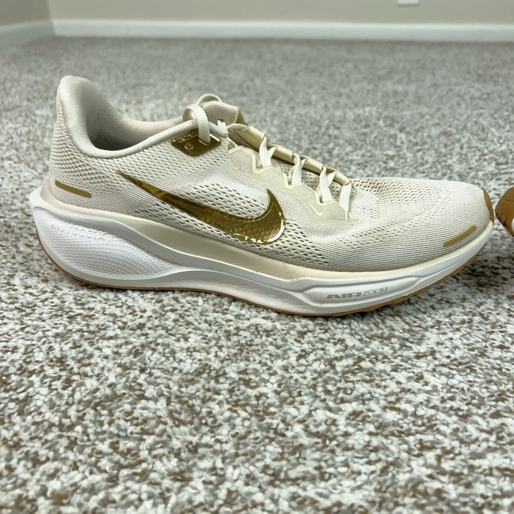 Nike Air Zoom Pegasus 41 Shoes Womens Size 10 Beige React Running Sneakers Gym